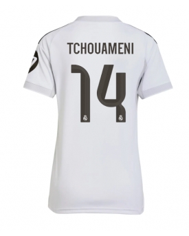 Billige Fotballdrakt Real Madrid Aurelien Tchouameni #14 Replika Hjemmedrakt Dame 2025-26 Kortermet Billige Fotballdrakt Real Madrid Aurelien Tchouameni #14 Replika Hjemmedrakt Dame 2025-26 Kortermet
